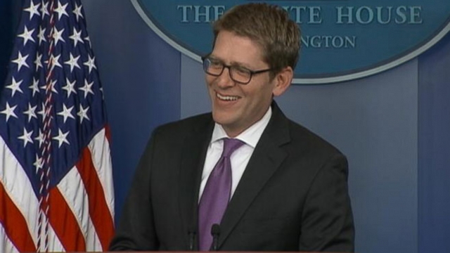 Jay Carneys Attention Grabbing Beard Is Gone White House press secretary says he shaved so ABCs Ann Compton wouldnt lose a bet.
