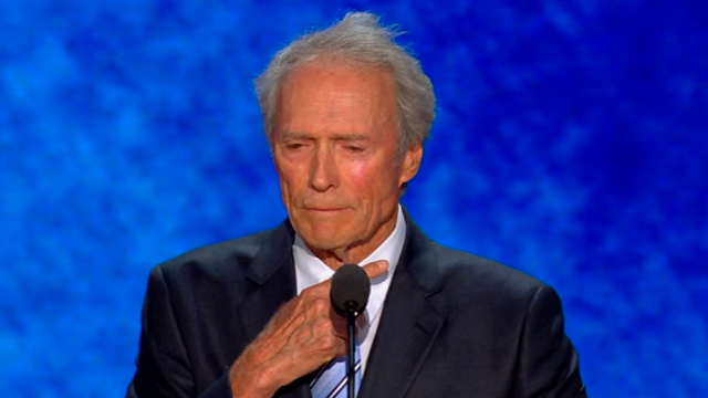 PHOTO: Clint Eastwood speaks at the Republican National Convention in Tampa, Fl., Aug. 30, 2012.