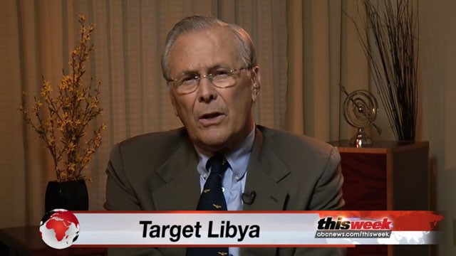 PHOTO Former Secretary of Defense Donald Rumsfeld appears on ABC?s ?This Week.?