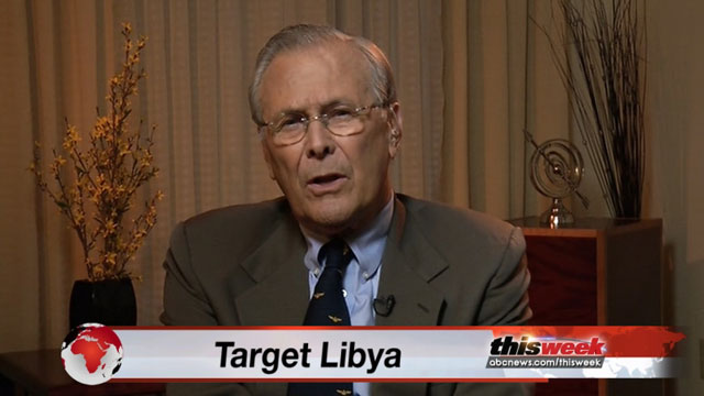 PHOTO Former Secretary of Defense Donald Rumsfeld appears on ABC?s ?This Week.?