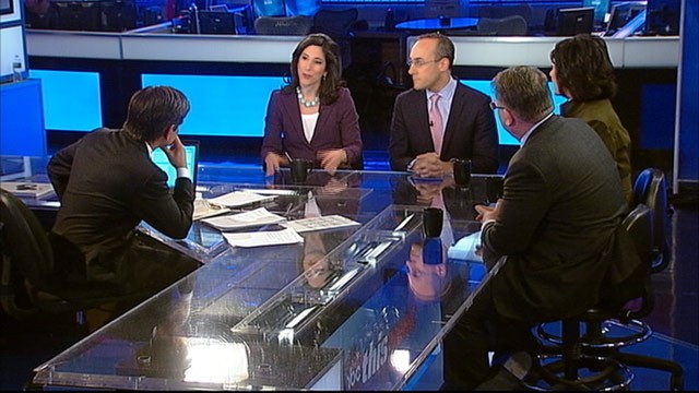 PHOTO: ABC News Global Affairs Anchor Christiane Amanpour, Former Romney Campaign Senior Adviser and Foreign Policy Initiative Co-founder Dan Senor, The Atlantic National Correspondent Jeffrey Goldberg, and Time Magazine Assistant Managing Editor Rana For