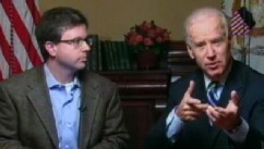PHOTO: Vice President Joe Biden, right, is seen here addressing questions from Parents Magazine about gun control in this undated photo.