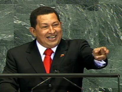 Video of Hugo Chavez addressing the General Assembly saying Obama brings hope.