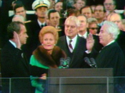 VIDEO: Richard Nixon takes the presidential oath of office.