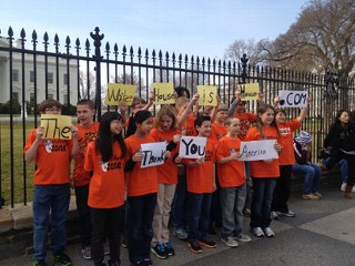 Iowa Students Make It to White House Gates, But Not Inside