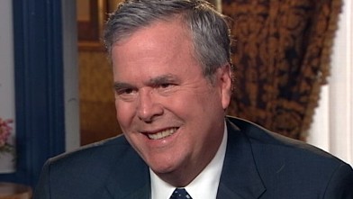PHOTO: Former Florida Gov. Jeb Bush is interviewed by Jon Karl (not pictured) for 
