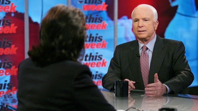 PHOTO: Sen. John McCain (R-Ariz.) appears on "This Week with Christiane Amanpour."