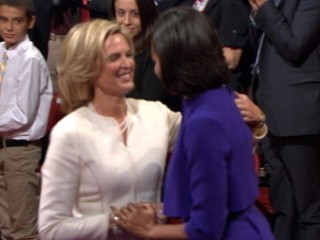 Watch: Michelle Obama, Ann Romney Embrace Before Debate