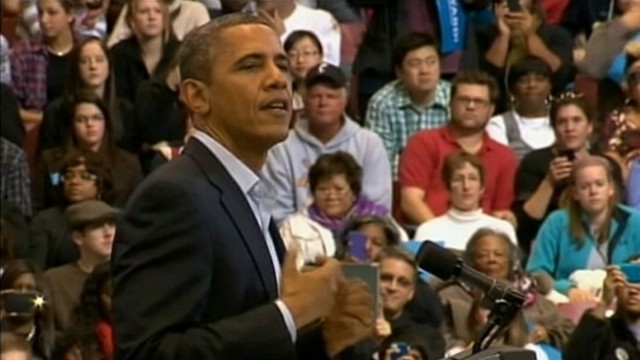 VIDEO: The presidents rally in Cincinnati was interrupted twice by hecklers.