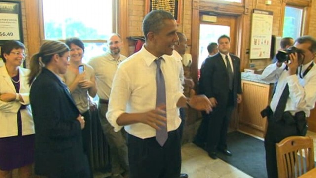 VIDEO: "I could not do this in front of a polling place," says president.