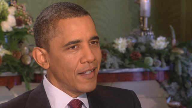 PHOTO: President Barack Obama is interviewed by Barbara Walters, Dec. 14, 2011.