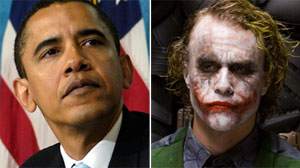 The mystery of Batman?s The Joker has met American politics in a new poster that has surfaced on the streets of LA.