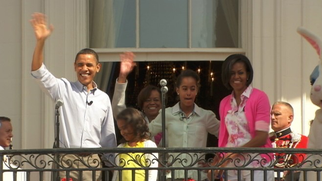 Video of the easter egg roll at the White House.