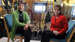 PHOTO ABC News Robin Roberts spends a day with Sarah Palin, in Wasilla, Alaska, Dec. 16, 2010.