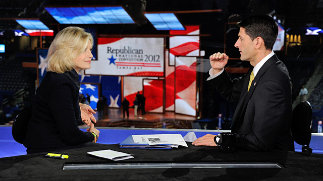 PHOTO: Paul Ryan and Diane Sawyer