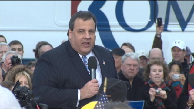 The N.J. Governor jokingly threatens Iowans to vote for Romney, or else.