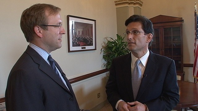 PHOTO: Jon Karl interviewing Majority Leader Eric Cantor
