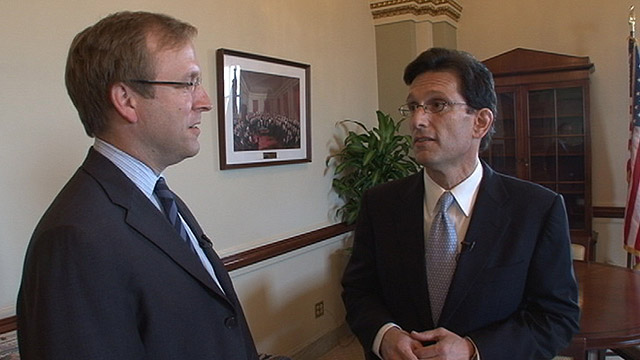 PHOTO: Jon Karl interviewing Majority Leader Eric Cantor