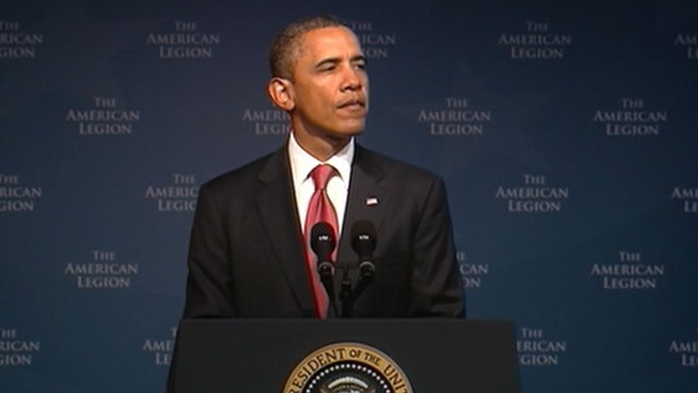 VIDEO: President Obama hails those who joined military following 9-11 terror attacks.