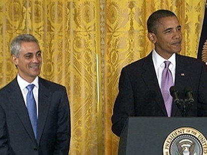 VIDEO: President Obama gets laughs for his comments about the departing Rahm Emanuel.