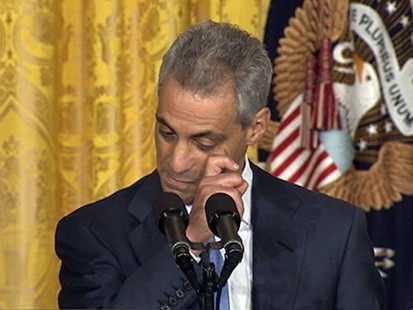 VIDEO: President Obamas exiting chief of staff chokes up while discussing his family.