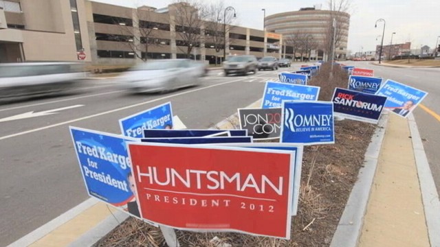 VIDEO: New Hampshire Primary: On the Road With a Sign