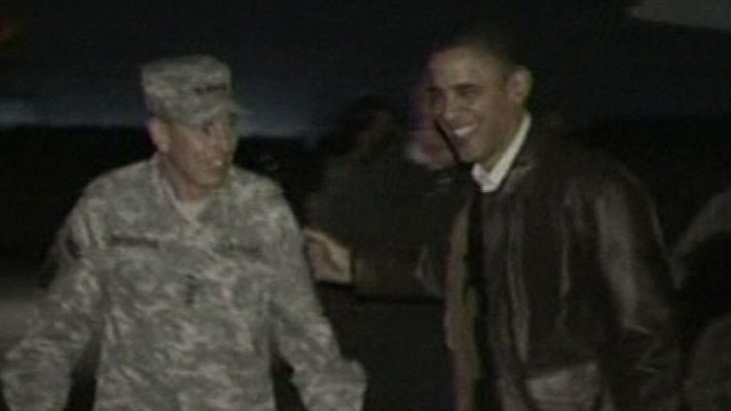 VIDEO: President makes his second trip to the war-torn country as Commander-in-Chief.