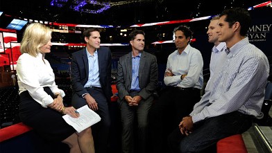 PHOTO: Diane Sawyer and Mitt Romney's sons