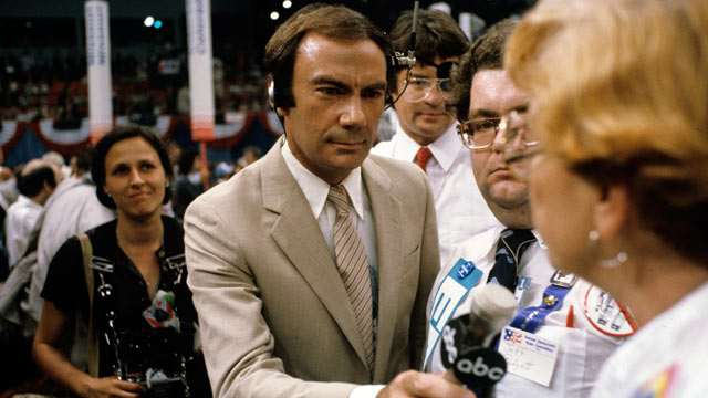 PHOTO: Sam Donaldson reports from the 1980 Democratic National Convention held in Madison Square Garden in New York City, Aug.11 to Aug, 14,1980.