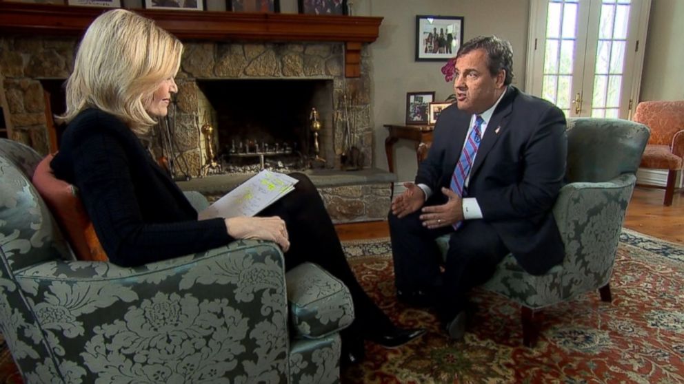 PHOTO: New Jersey Gov. Chris Christie speaks with ABC News Diane Sawyer in an exclusive interview on March 27, 2014.