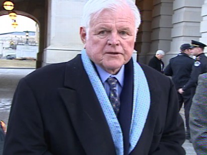 Video of Ted Kennedy arriving on Capitol Hill.