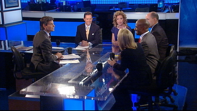 PHOTO: Democratic National Committee Chair Rep. Debbie Wasserman Schultz, Faith and Freedom Coalition Founder and Chair Ralph Reed, Former Obama White House Environmental Adviser and Rebuild the Dream Co-Founder Van Jones, Fox News Anchor Greta Van Suster