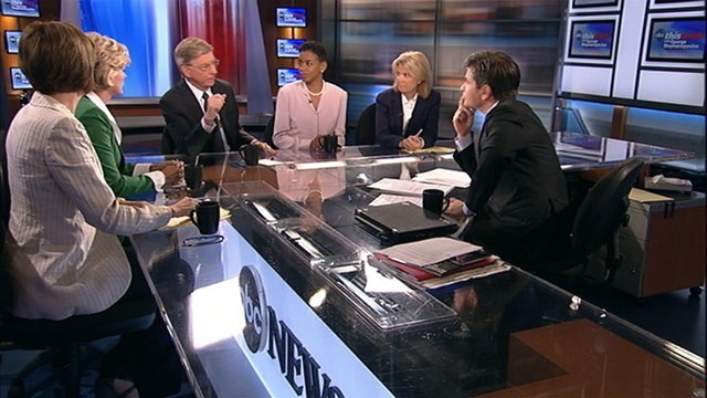 PHOTO: ABC News George Will, Rep. Donna Edwards, D-Md., Host of Current TVs "The War Room" and former Michigan Gov. Jennifer Granholm, Republican strategist Mary Matalin; and FOX News anchor Greta Van Susteren on "This Week."
