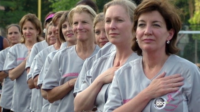 VIDEO: Congressional Women Play Softball for Charity