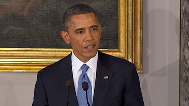 VIDEO: The president raises a glass to his political allies and adversaries in Washington.