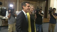 VIDEO: Democrat takes over for outgoing Mayor Antonio Villaraigosa after defeating challenger Wendy Greuel.