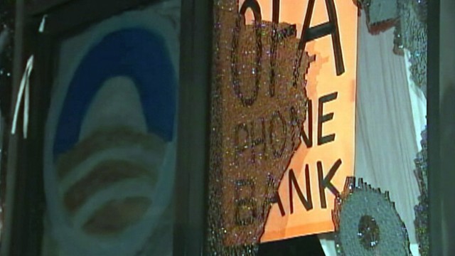 VIDEO: Police say Los Angeles offices windows were shattered, possibly by a BB gun.