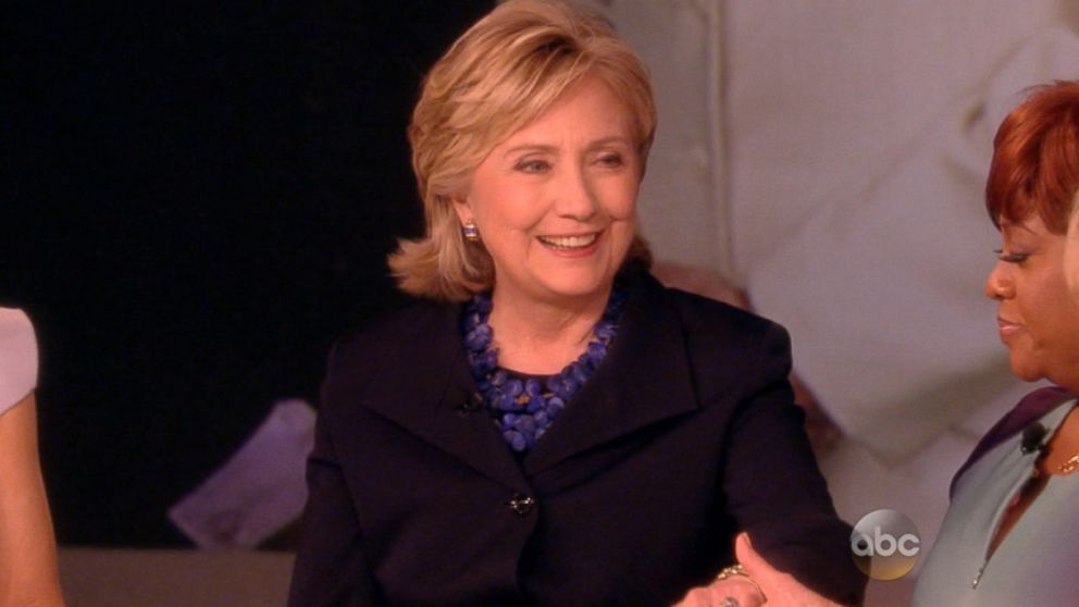 The former Secretary of State jokes with Walters: "I am running... around the park."