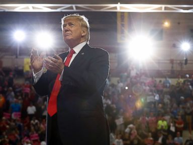 PHOTO: President Donald Trump wrapped up his first 100 days in office with a campaign rally at the Pennsylvania Farm Show Complex and Expo Center in Harrisburg, Pa., April, 29, 2017.