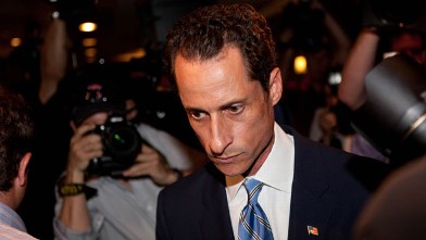 PHOTO: In this June 6, 2011 file photo, U.S. Rep. Anthony Weiner, D-N.Y., leaves a news conference in New York, where he confessed that he tweeted a bulging-underpants photo of himself to a young woman and admitted to "inappropriate" exchanges with six wo