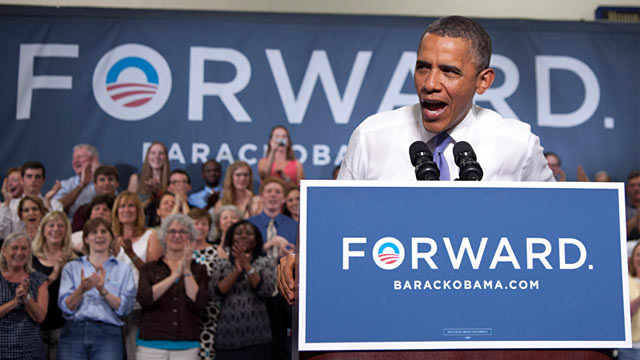 PHOTO: President Obama in Durhmam, New Hampshire