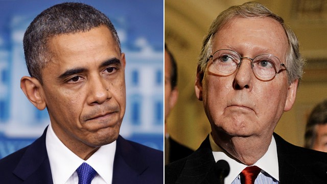 PHOTO: Barack Obama and Mitch McConnell