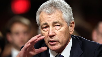 PHOTO: In this Jan. 31, 2013 photo, former Nebraska Republican Sen. Chuck Hagel, President Obama's choice for defense secretary, testifies before the Senate Armed Services Committee during his confirmation hearing, on Capitol Hill in Washington.