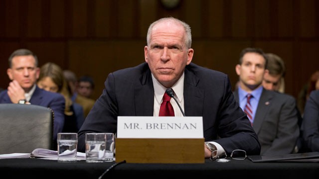 PHOTO: CIA Director nominee John Brennan defends President Barack Obama?s policies in the war on terror as he testifies on Capitol Hill in Washington on Feb. 7, 2013, during his confirmation hearing before the Senate Intelligence Committee.