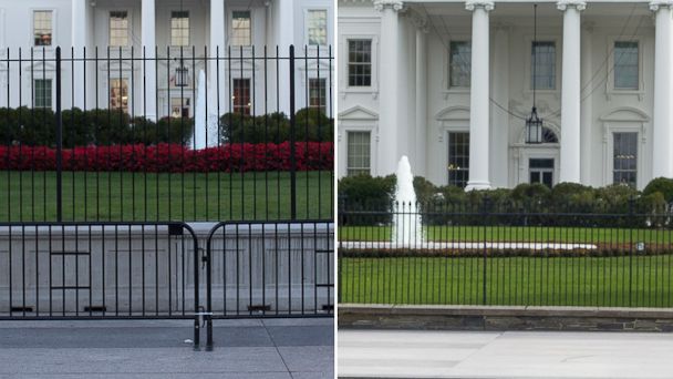 White House Fence Before And After