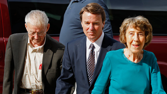 PHOTO: John Edwards with parents Bobbie and Wallace