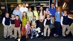 PHOTO: Josh Duggar and family pose for a photo at Northwest Arkansas Regional Airport in Highfil, Ark., May 9, 2008, after returning from a trip to New York.
