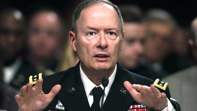 Gen. Keith Alexander, director of the National Security Administration, testifies on Capitol Hill in Washington, June 12, 2013, in this file photo.