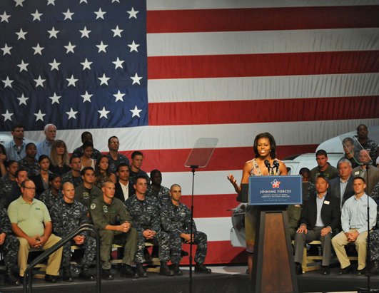 First Lady Goes Camo