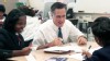 PHOTO: Republican presidential candidate, former Massachusetts Gov. Mitt Romney,  takes part in the 6th grade language arts class during a tour of the Universal Bluford Charter School, May 24, 2012, in Philadelphia.